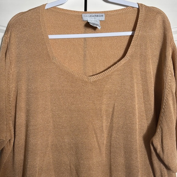 Tan-gold blouse by SAG HARBOR in size 3X - Picture 2 of 14